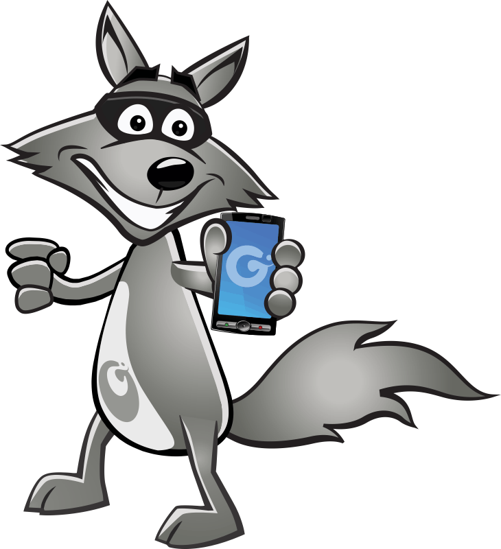 Towby holding a phone for company verification